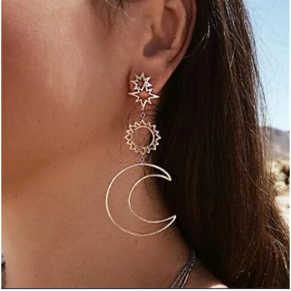 🔴NEW Boho Moon & Sun Earrings